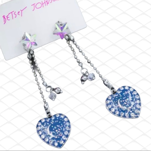 ππ Betsey Johnson Style - Star & Heart Earrings - Picture 1 of 3